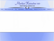 Tablet Screenshot of marilynkmd.com